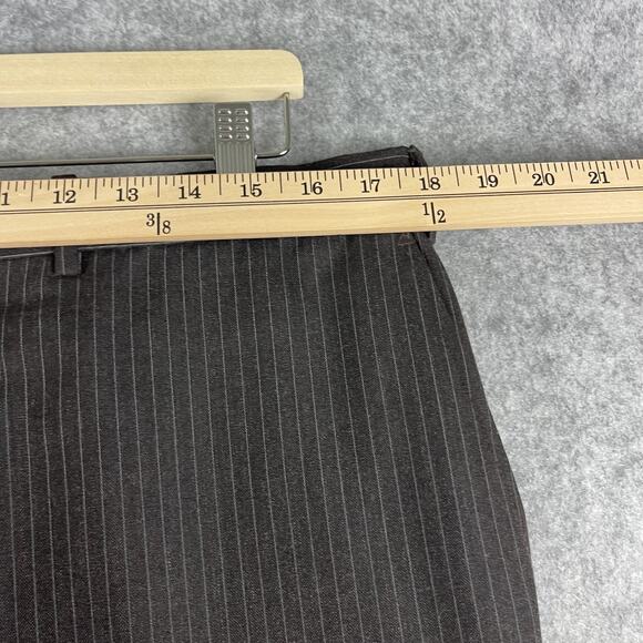 Stafford 3 Piece Suit Brown Striped Blazer 44R Pant 35x29 Vest Classic Career - Picture 12 of 16